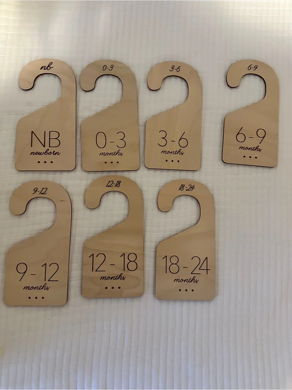 Wooden Baby Closet Dividers - Natural Nursery Organization